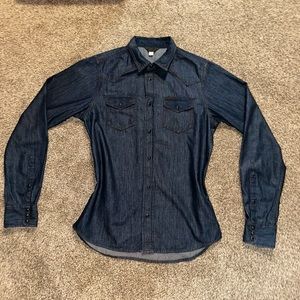 Diesel Indigo Denim Button Down Shirt